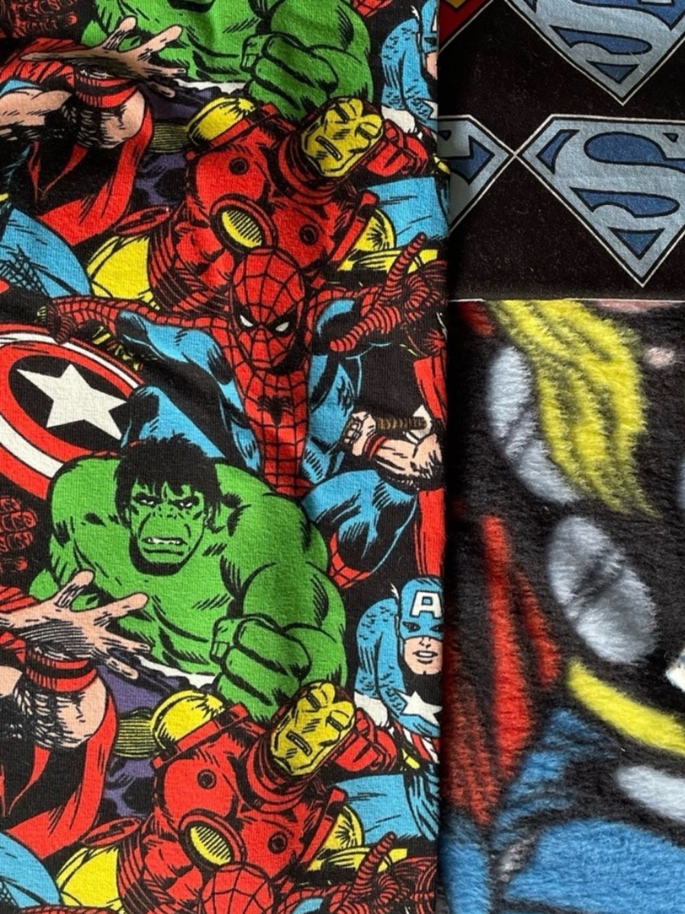 FABRICS! Marvel Avengers and Superman